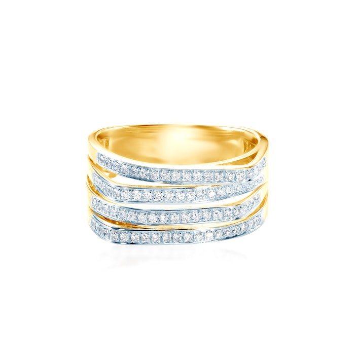 Pierścionek SAVICKI: złoty, diamenty