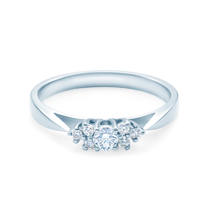 Zásnubní prsten SAVICKI: bílé zlato, diamant