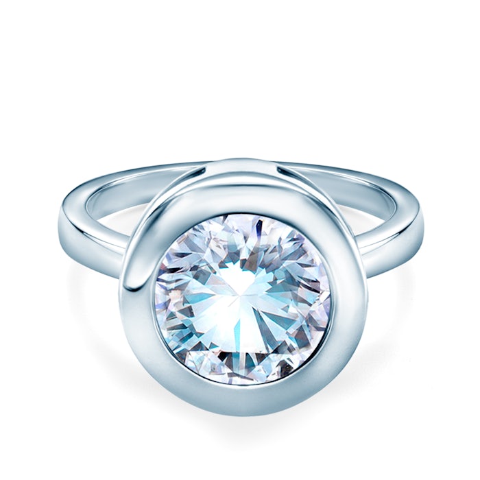 Zásnubní prsten SAVICKI: bílé zlato, diamant