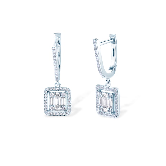 Náušnice SAVICKI: biele zlato, diamanty