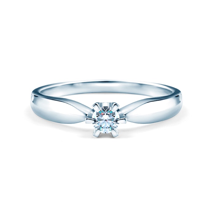 Zásnubný prsteň Triumph of Love: biele zlato, diamant