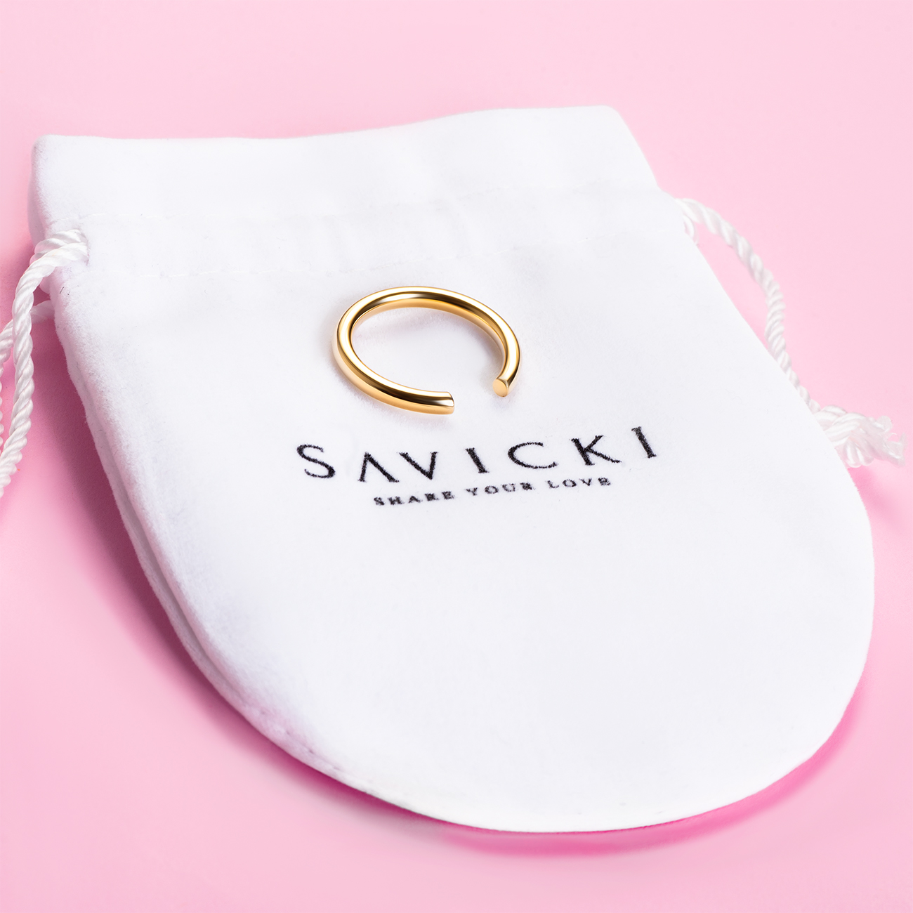 Pierścionek Harmony: pozłacany