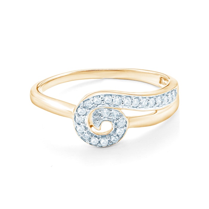 Engagement Ring: gold, diamonds