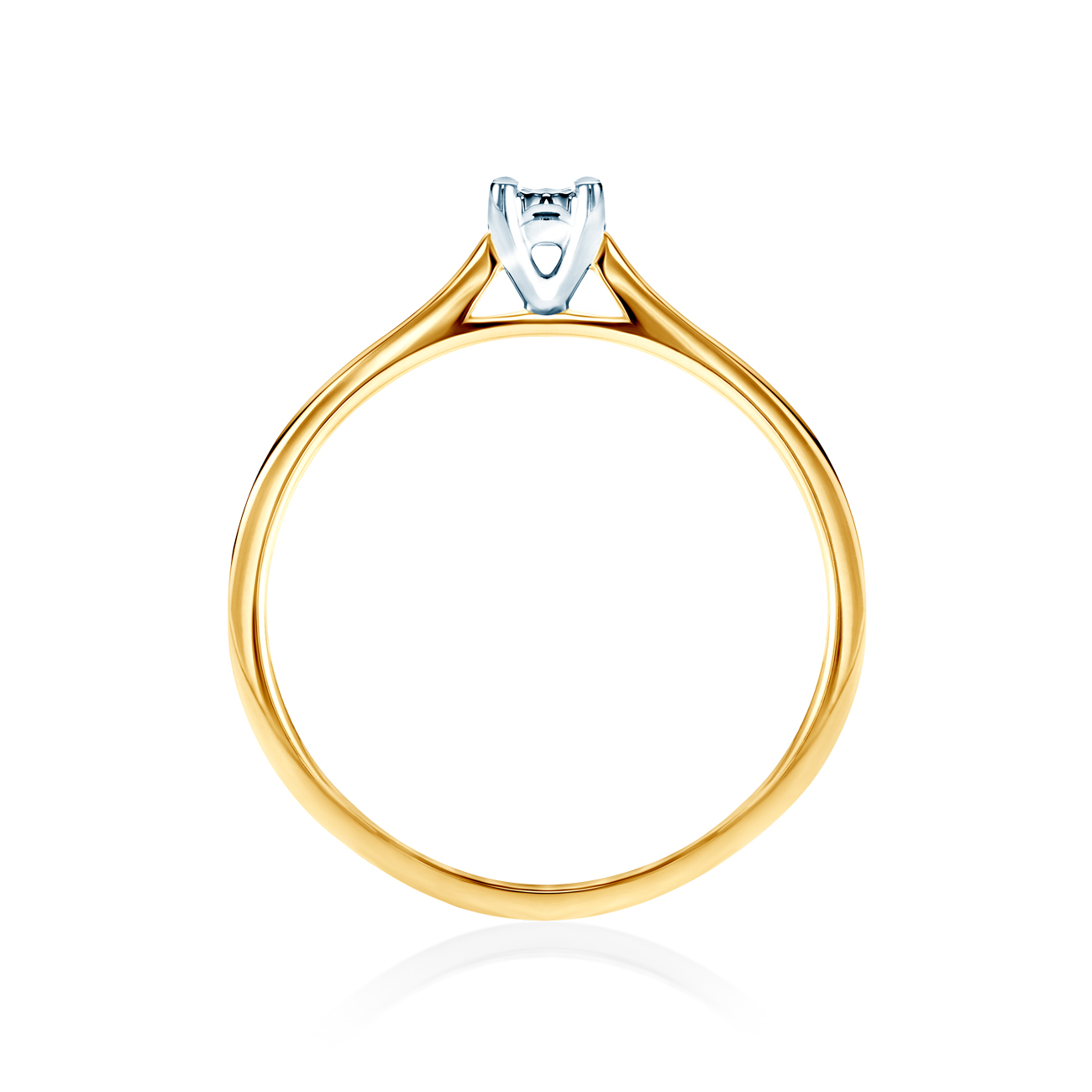 Verlobungsring Savicki: Zweifarbiges Gold, Diamant