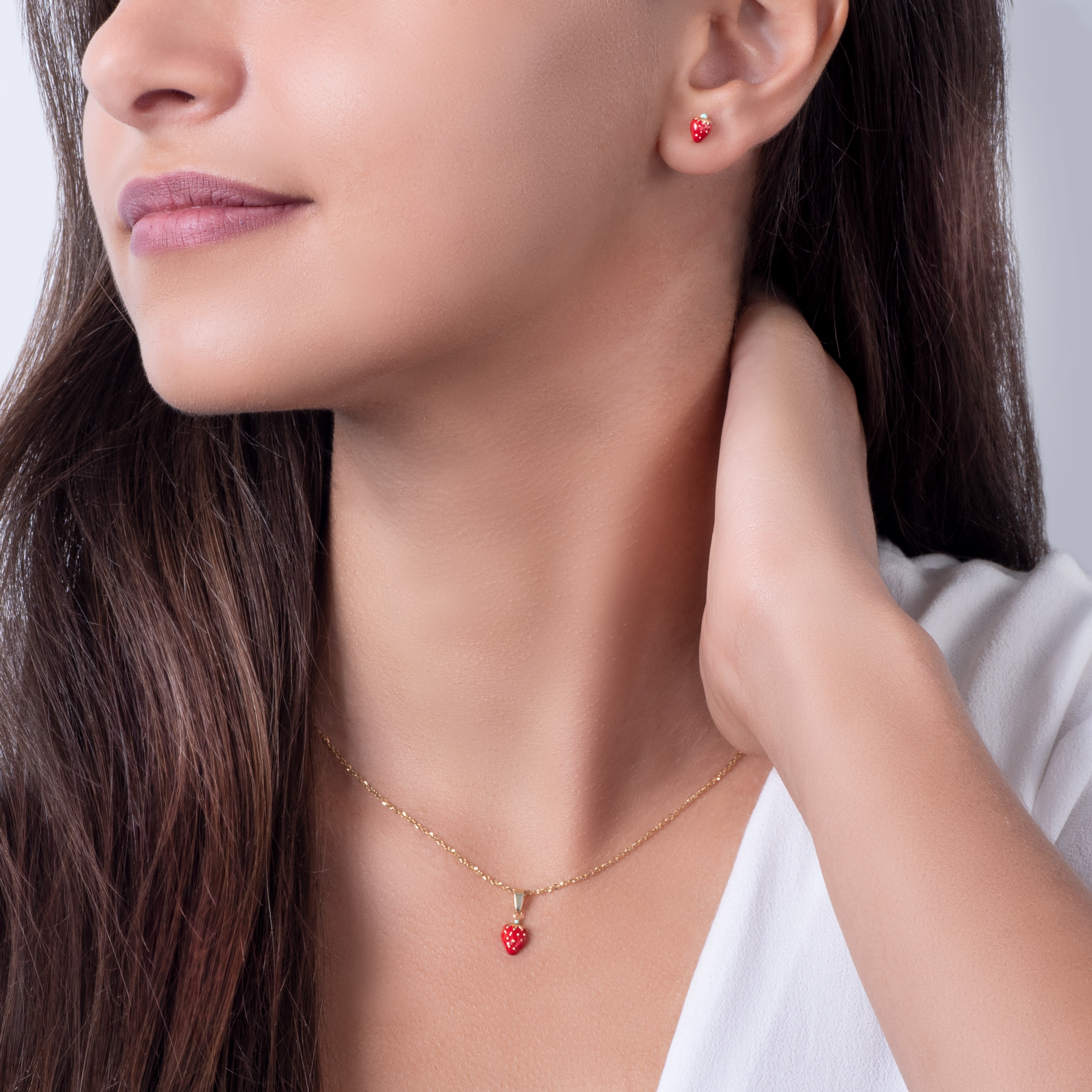 Zawieszka truskawka Savicki: złota - 6