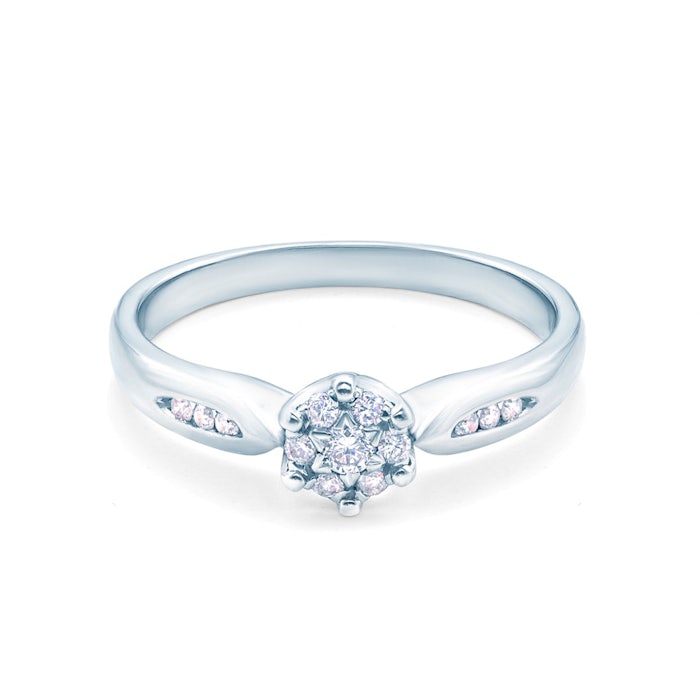 Zásnubní prsten SAVICKI: bílé zlato, diamant