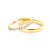 The Light esküvői jegygyűrűk: arany, gyémántok, félkarikás, 1,5 mm és 3 mm