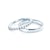 The Light esküvői jegygyűrűk: fehérarany, gyémántok, félkarikás, 1,5 mm és 3,5 mm