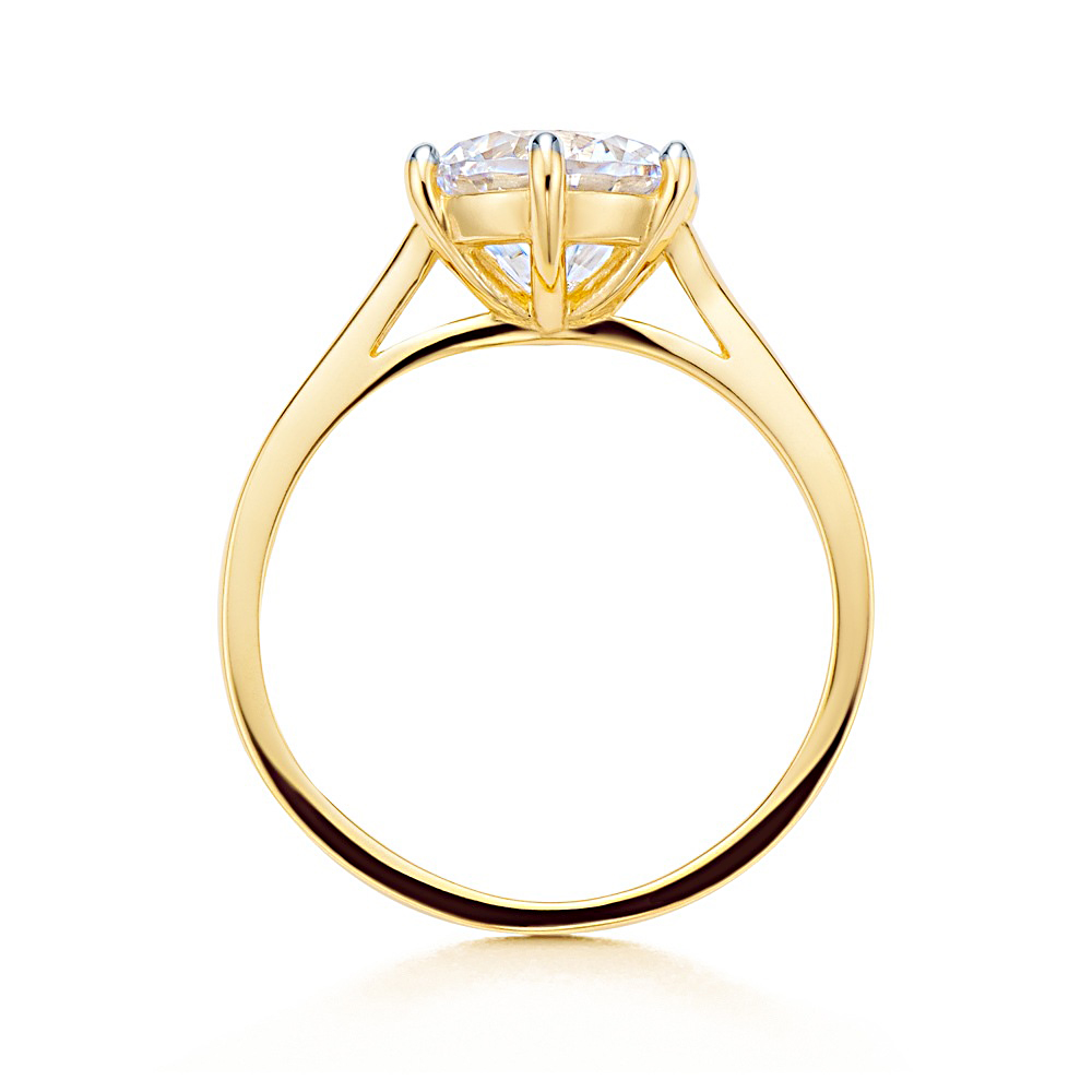 【国内発送】リング・LV スパークス Suzy Levian Bridal Brown Cubic Zirconia with Halo Sterling