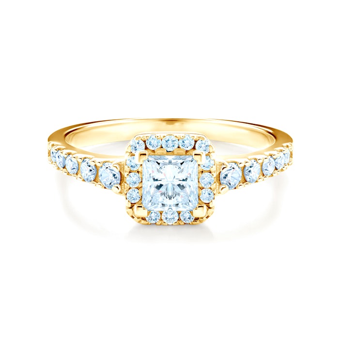 Zásnubný prsteň SAVICKI: žlté zlato, diamant