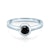 SAVICKI eljegyzési gyűrű: fehérarany fekete gyémánttal