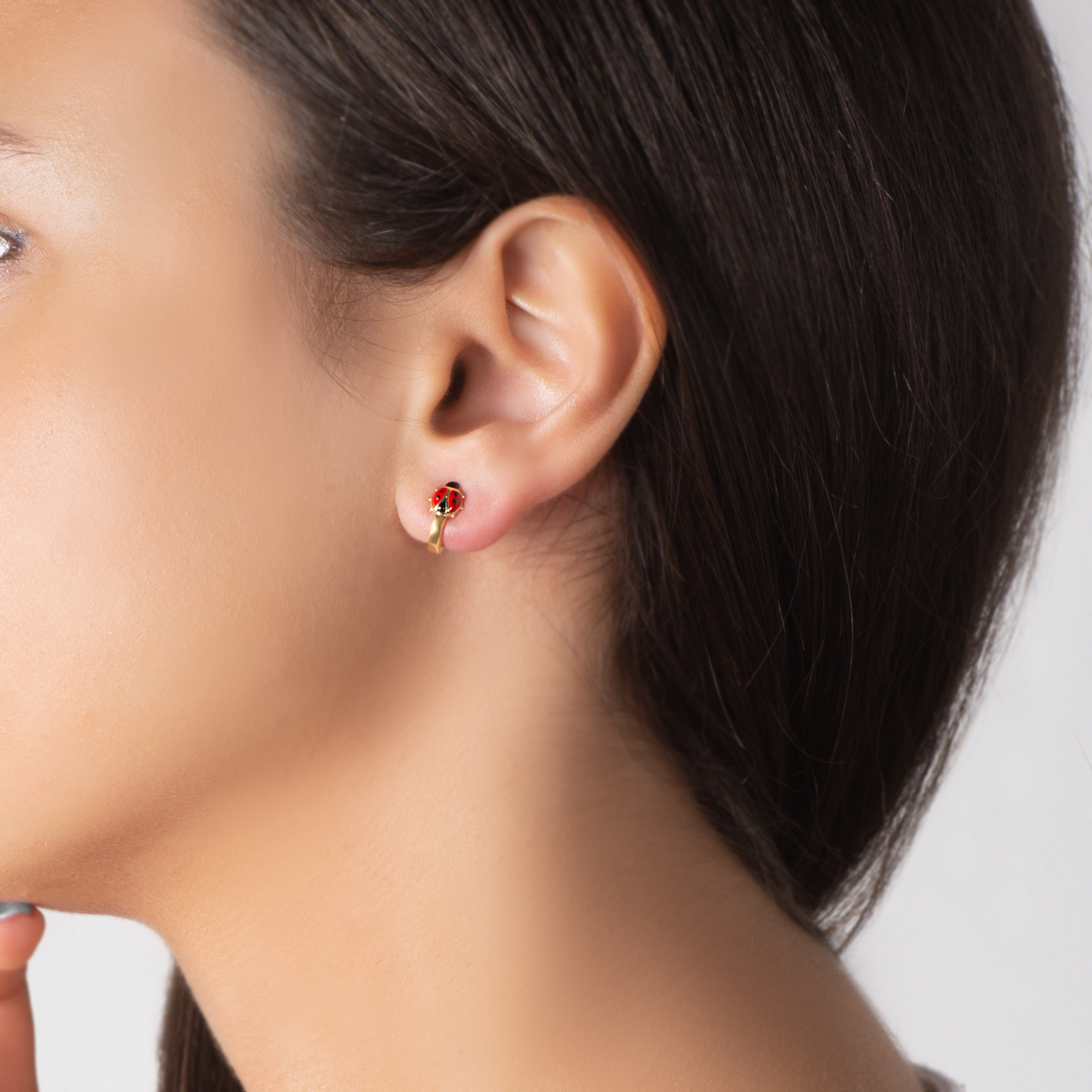 Kolczyki biedronki Savicki: złote