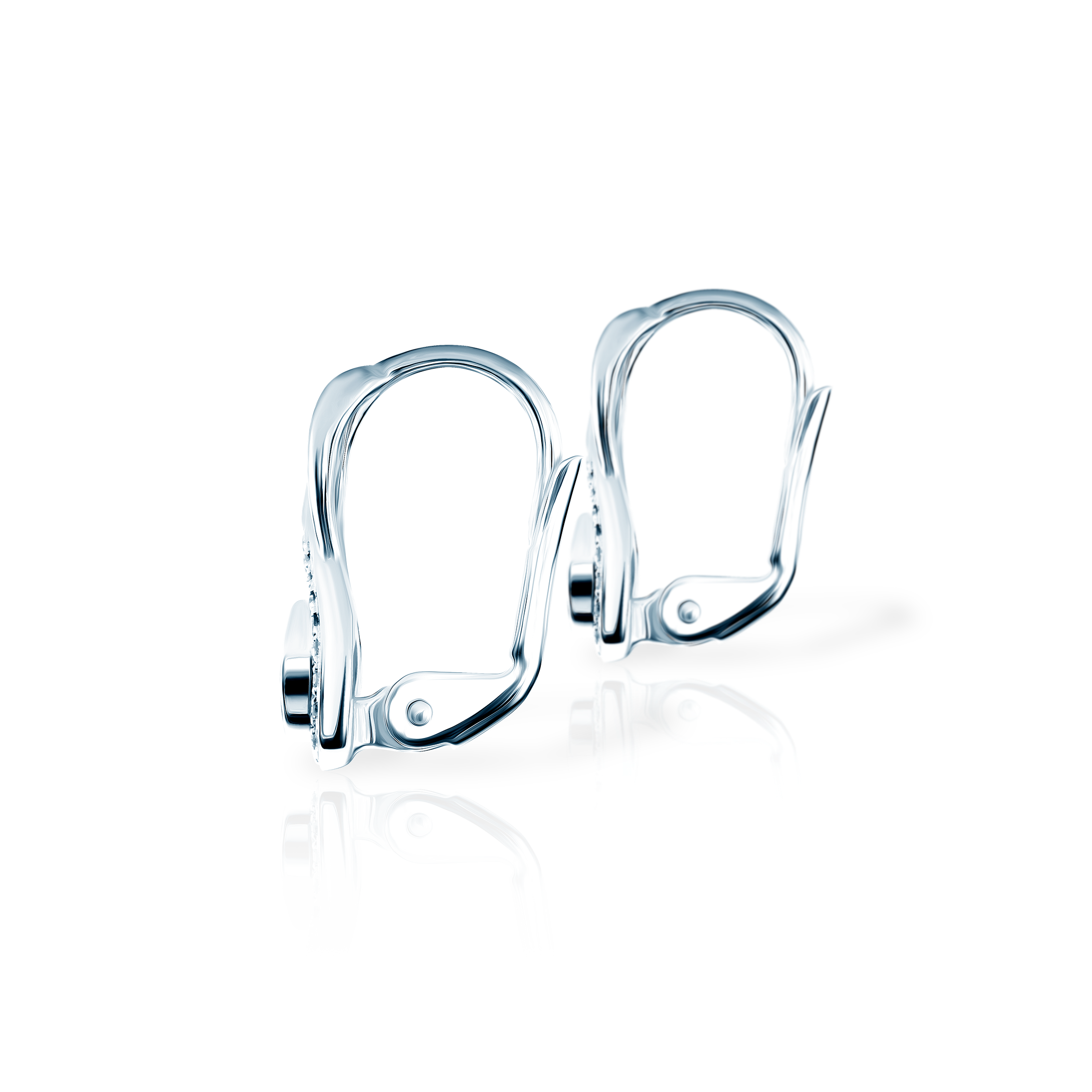 Kolczyki Savicki: białe złoto, diamenty, tanzanity