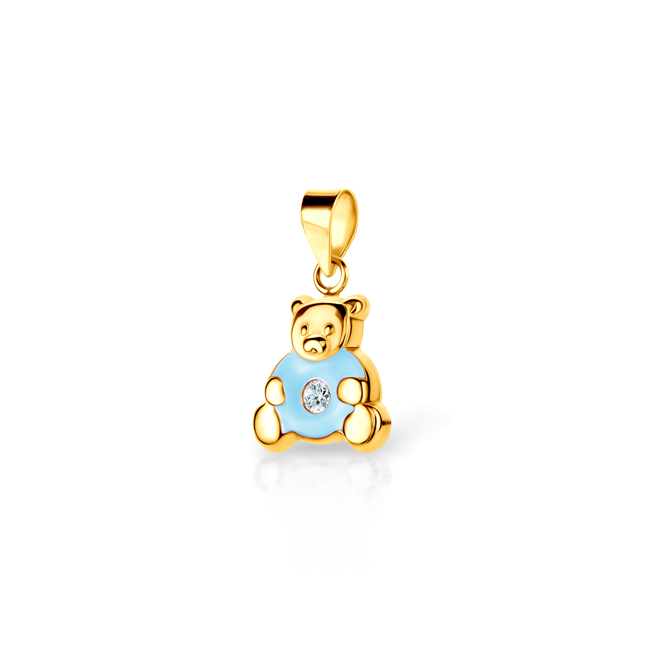 Zawieszka miś Animals: złota, cyrkonia