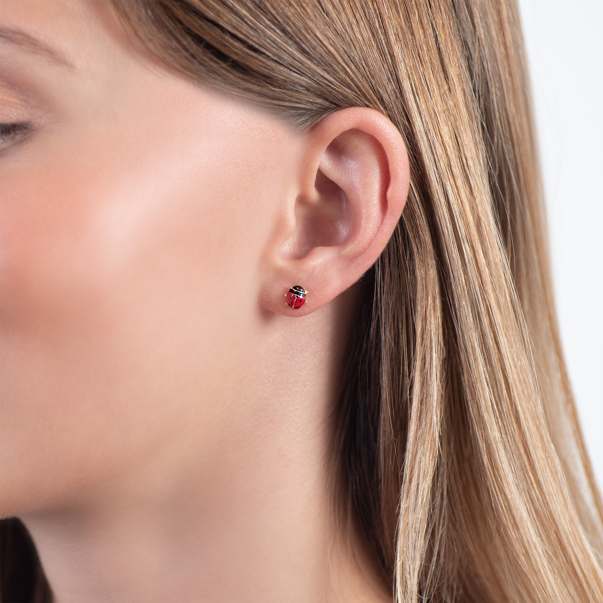 Kolczyki biedronki Savicki: złote