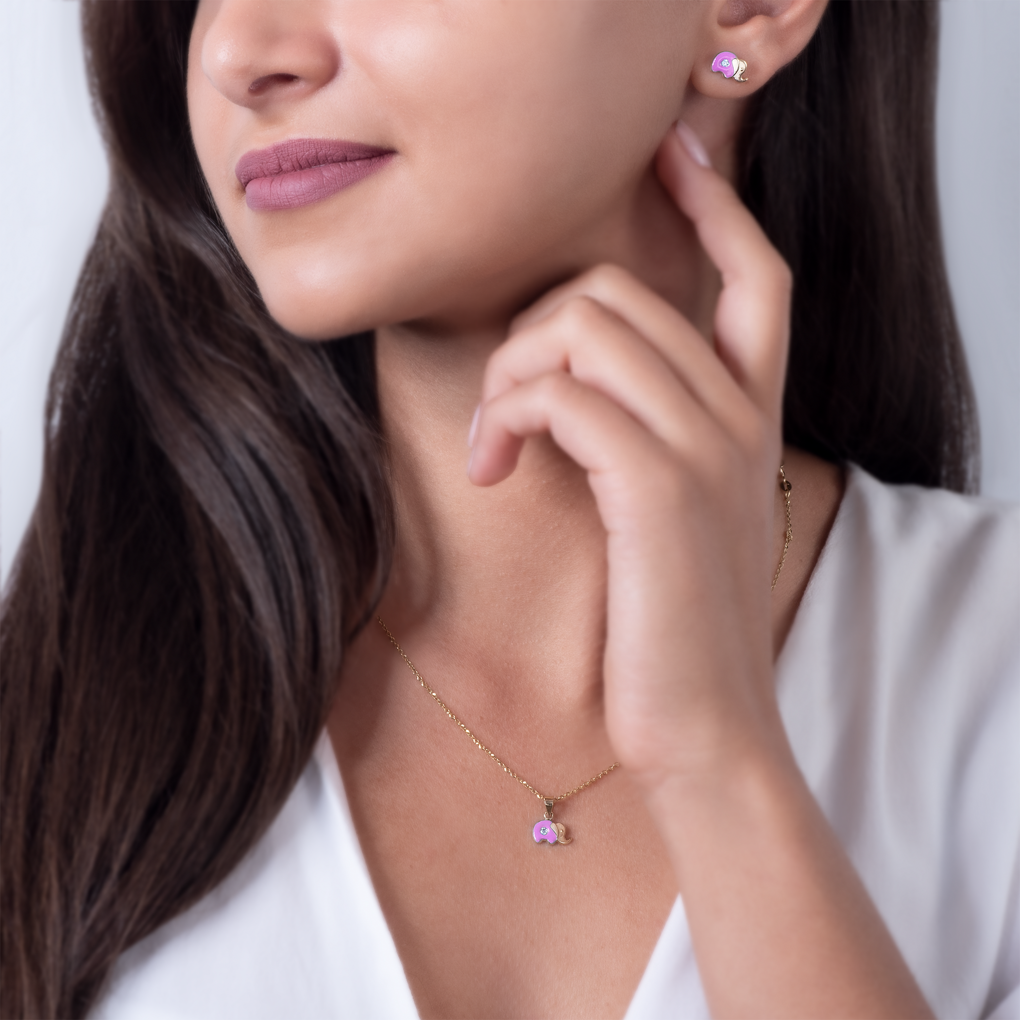 Ohrringe Elefanten Animals: Gold, Zirkonia - 6