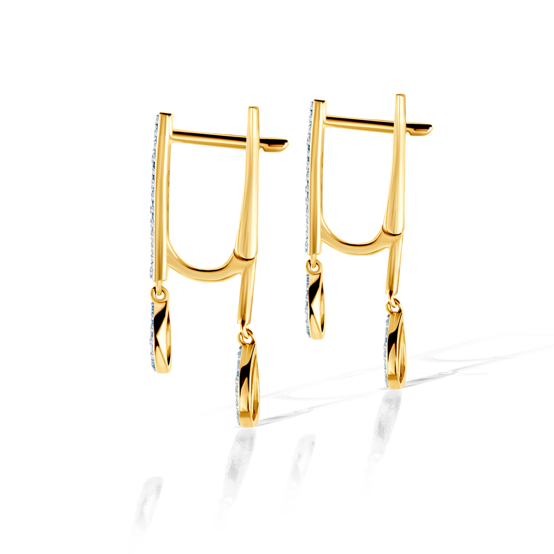 Kolczyki Savicki: złote, diamenty