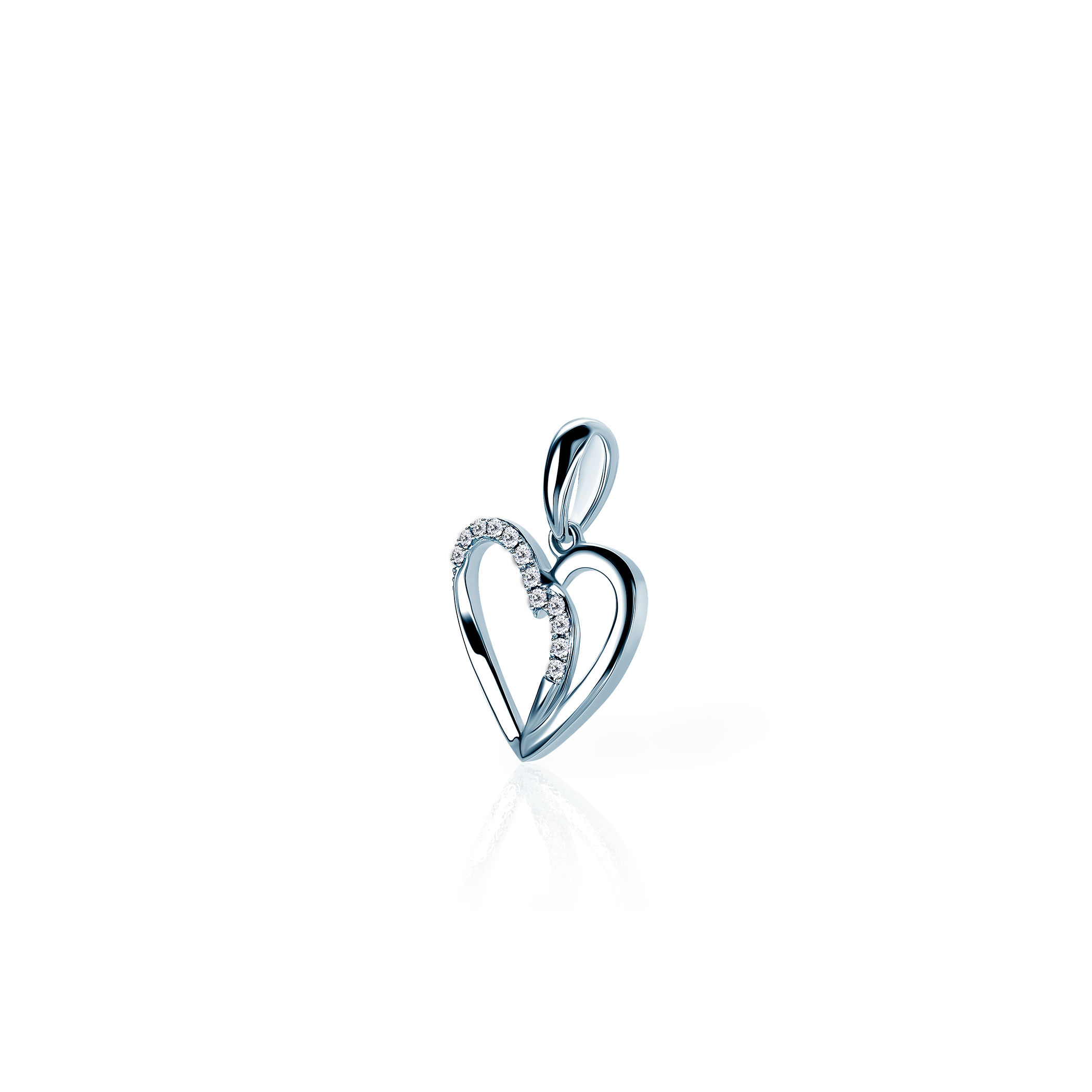Anhänger Herz Savicki: Weißgold, Diamanten