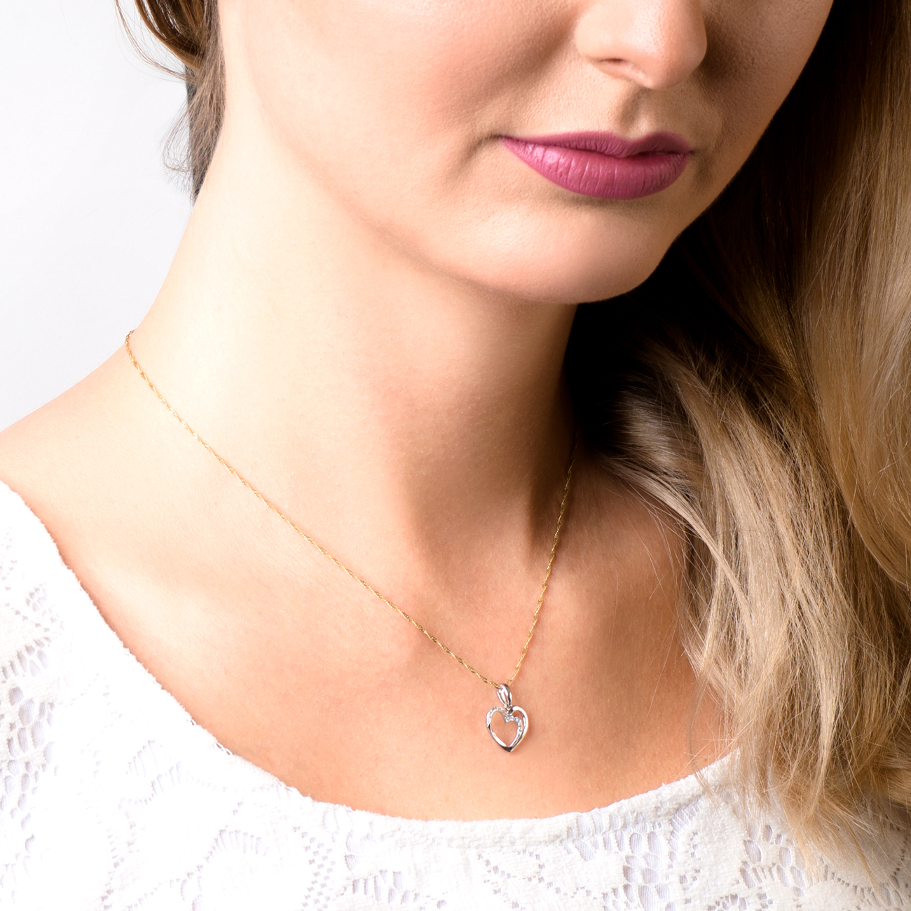 Anhänger Herz Savicki: Weißgold, Diamanten