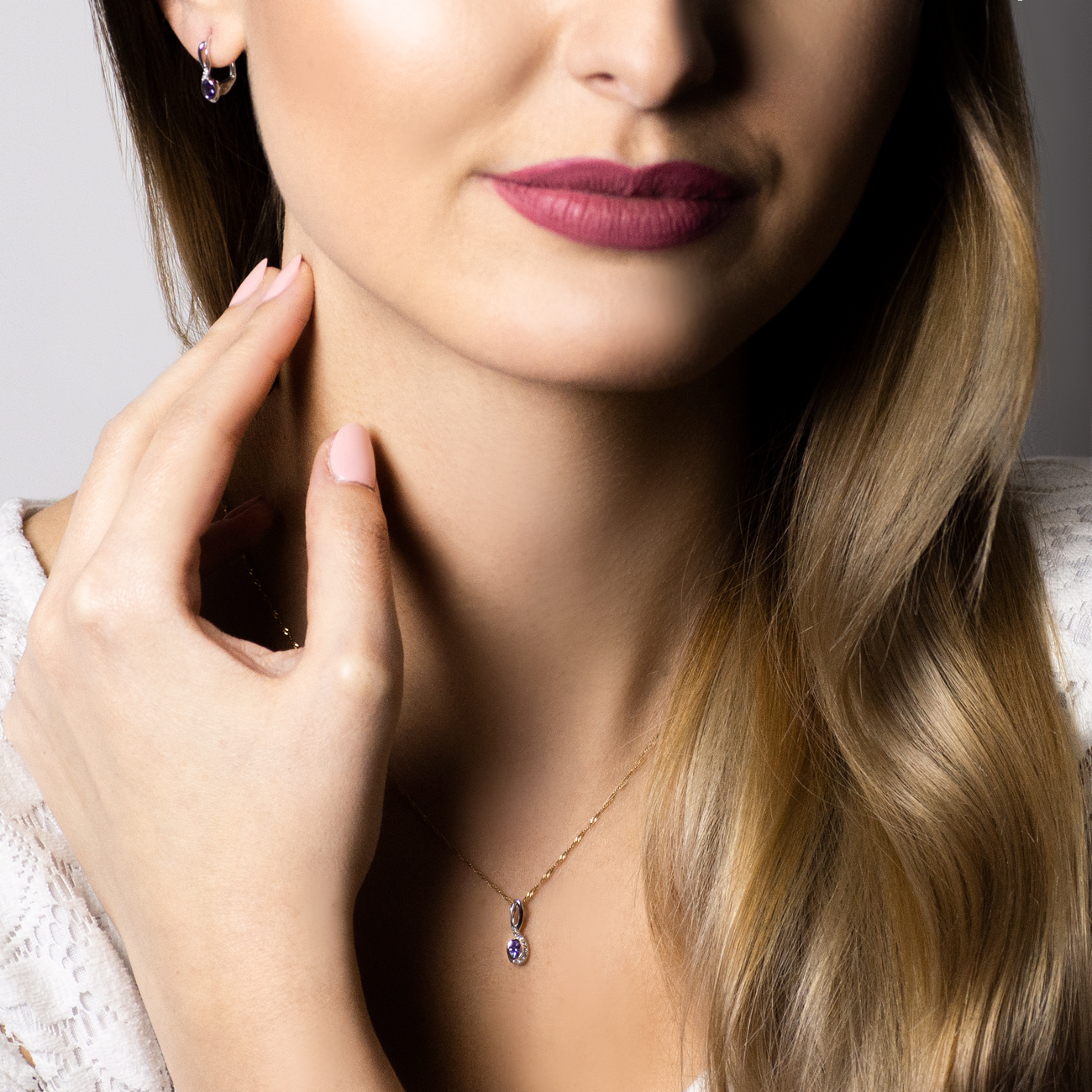 Zawieszka Savicki: białe złoto, diamenty, tanzanit - 5