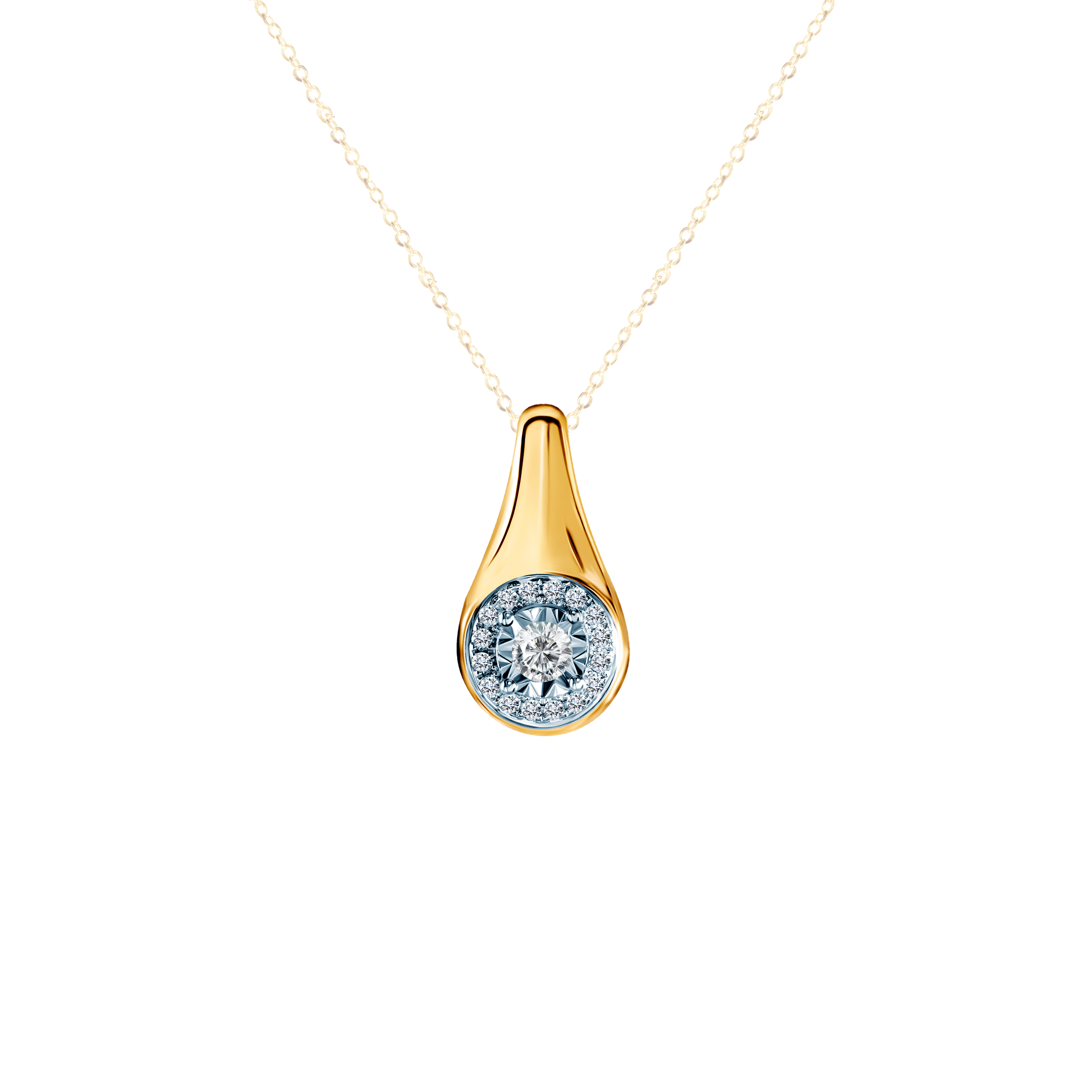 Prívesok SAVICKI: zlatý, diamanty