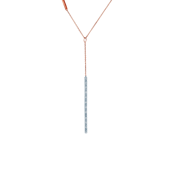 Naszyjnik Savicki: różowe złoto, diamenty