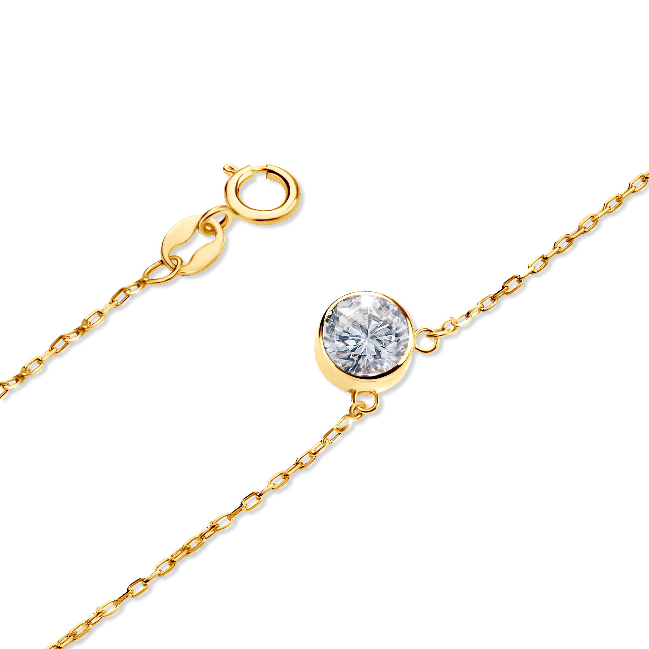 Naszyjnik Savicki: złoty, cyrkonia