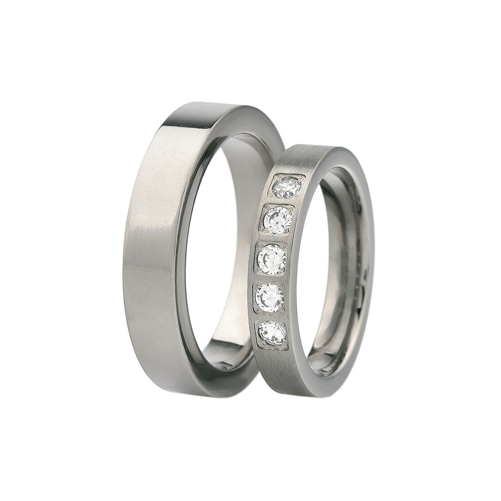 Snubní prsteny: titan, ploché, 6 mm