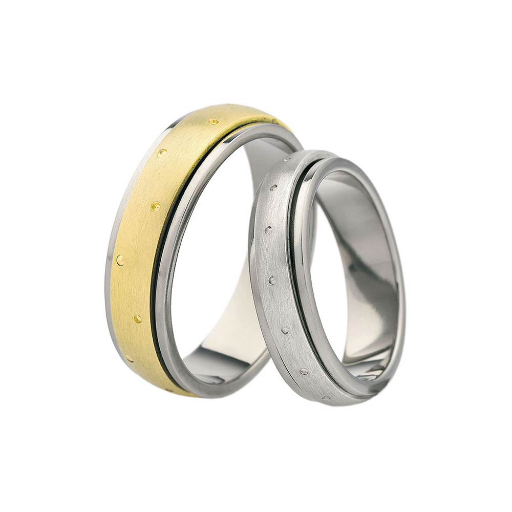 Wedding Rings: Titanium, D-Shaped, 6 mm