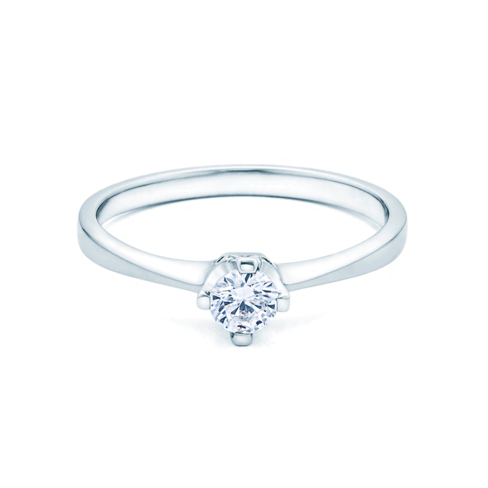 Pierścionek zaręczynowy SAVICKI: białe złoto, diament