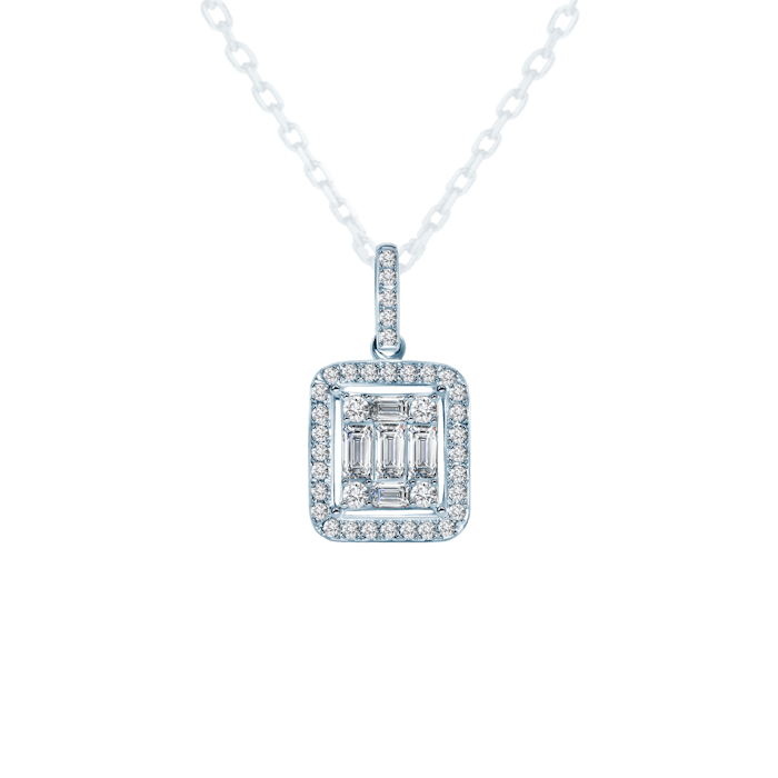 Pendant Savicki: white gold, diamonds