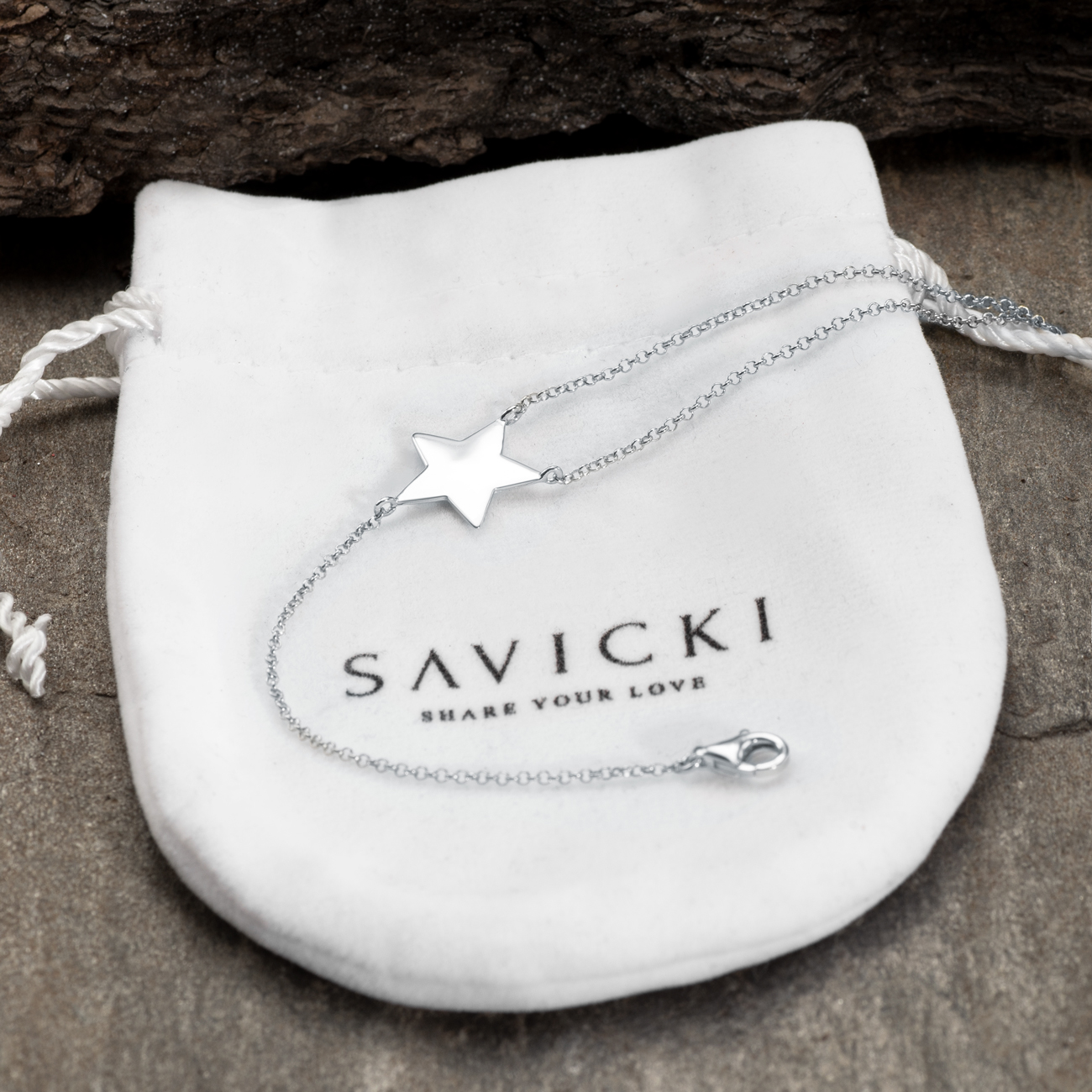 Bransoletka celebrytka gwiazdki Savicki: srebrna - 4