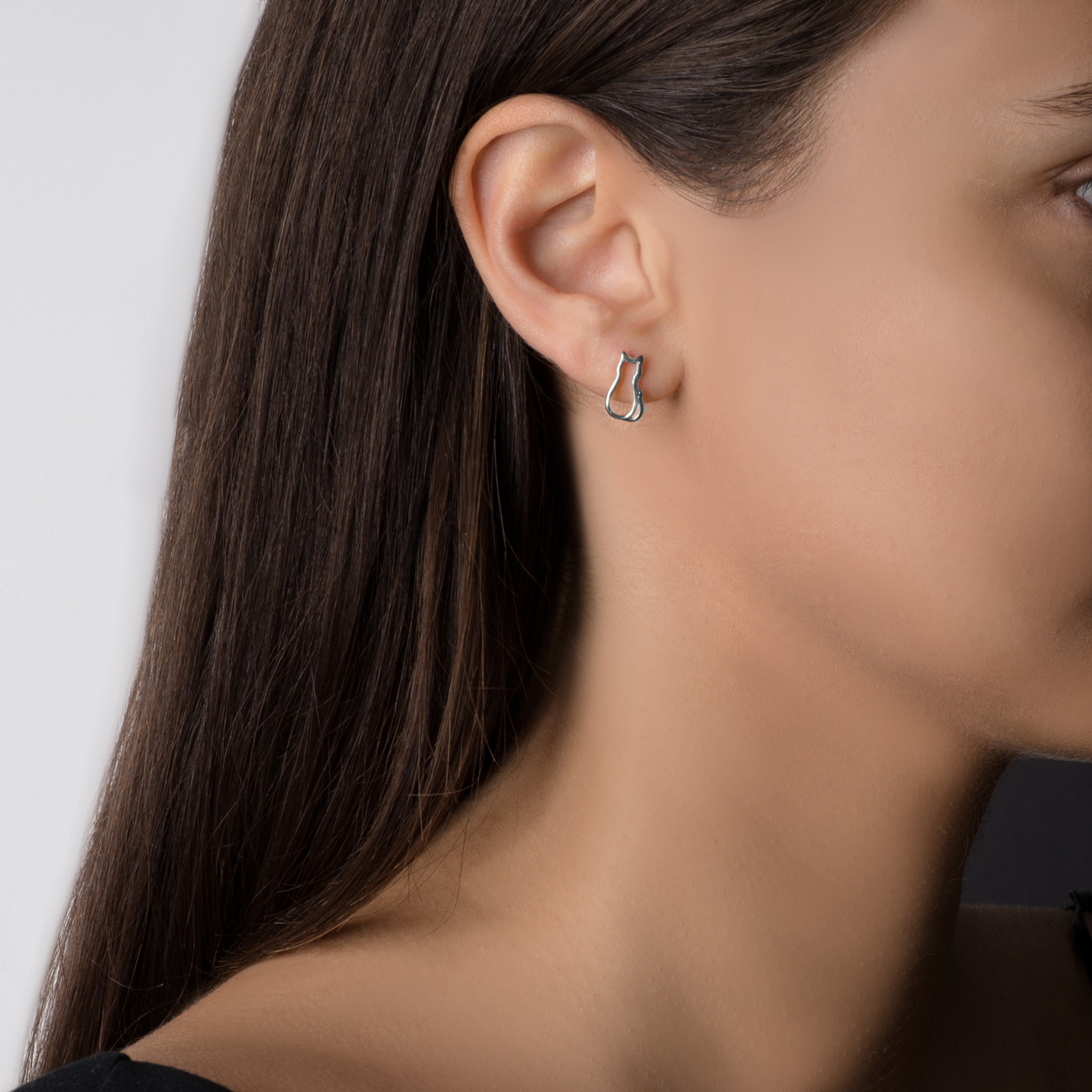 Kolczyki kot Animals: srebrne