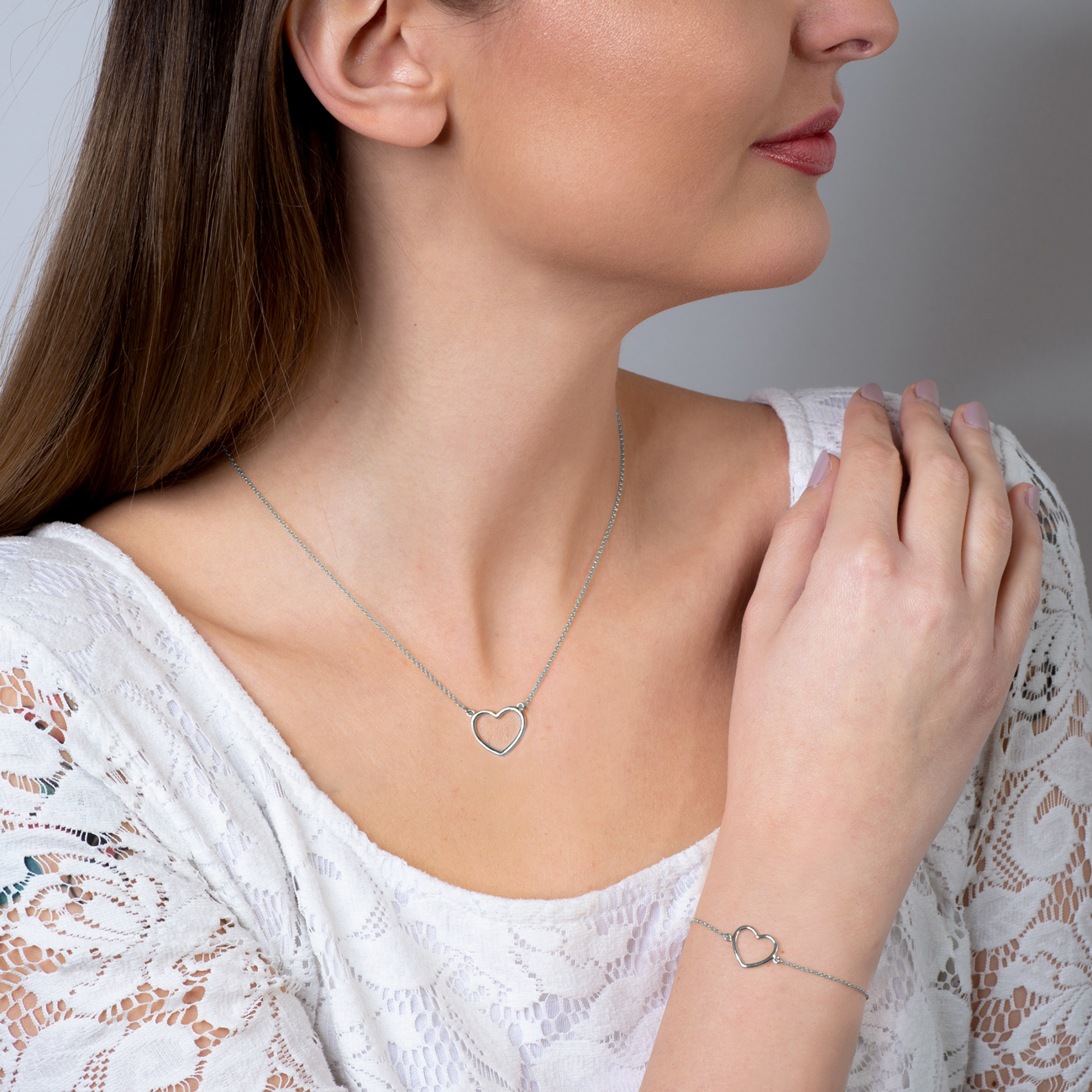 Armband Kette mit Anhänger  Herz Savicki: Silber - 6