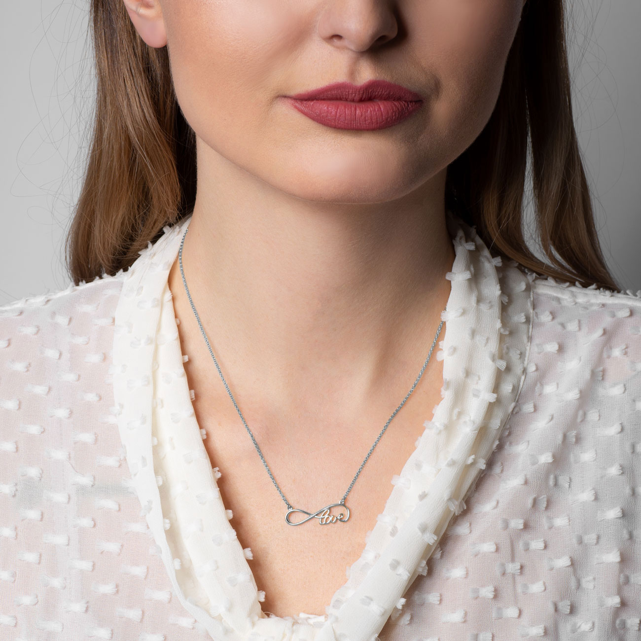Naszyjnik celebrytka nieskończoność: srebrny - 6