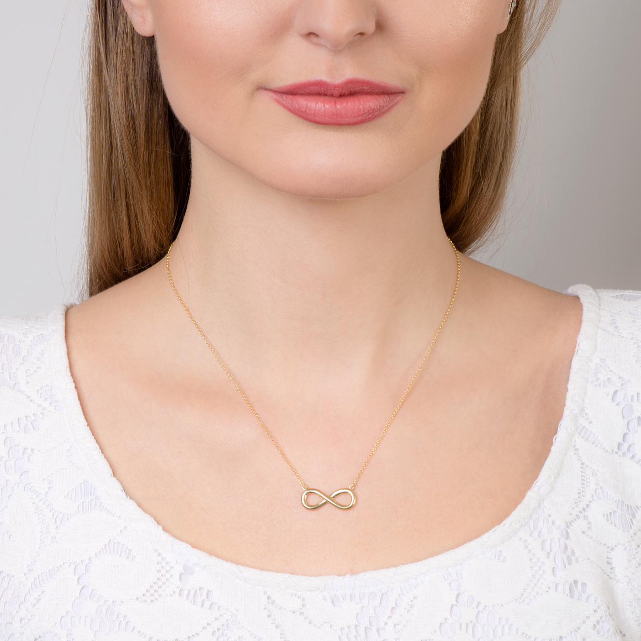 Naszyjnik celebrytka nieskończoność Savicki: srebrny pozłacany
