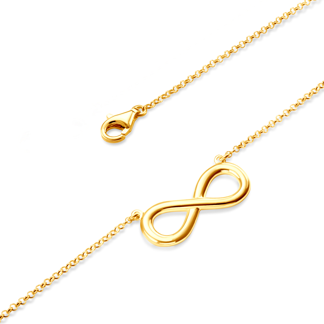 Bransoletka celebrytka nieskończoność Savicki: srebrna pozłacana - 3