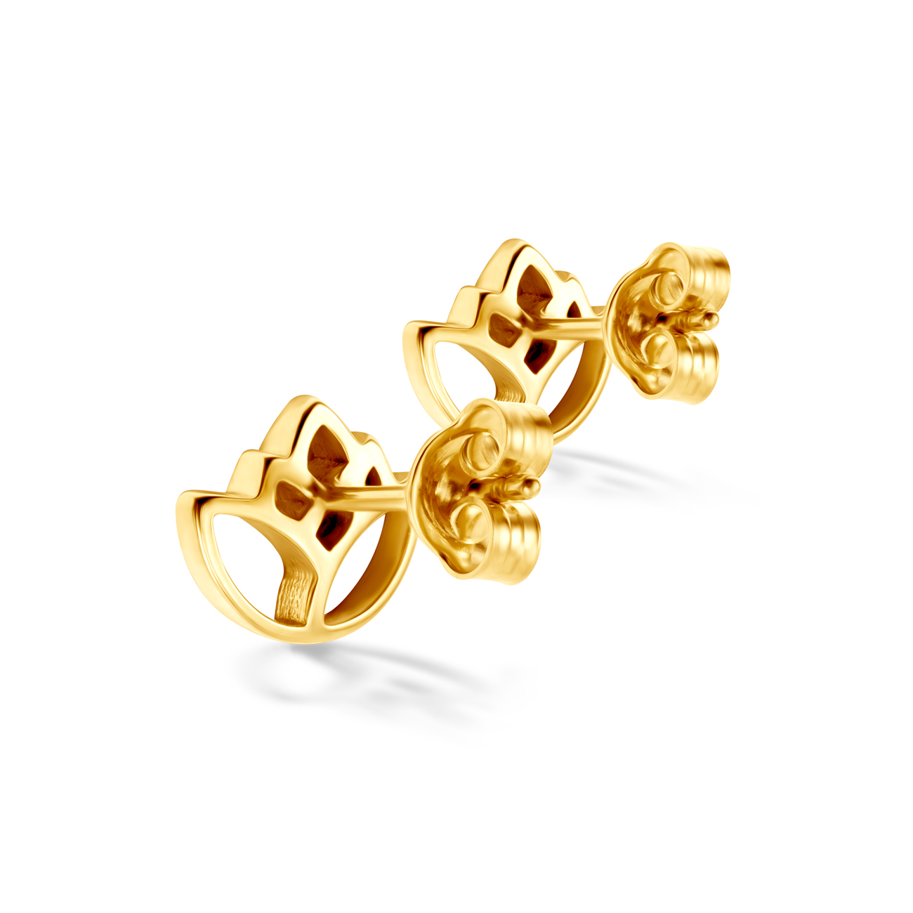 Kolczyki magnolie Savicki: srebrne pozłacane