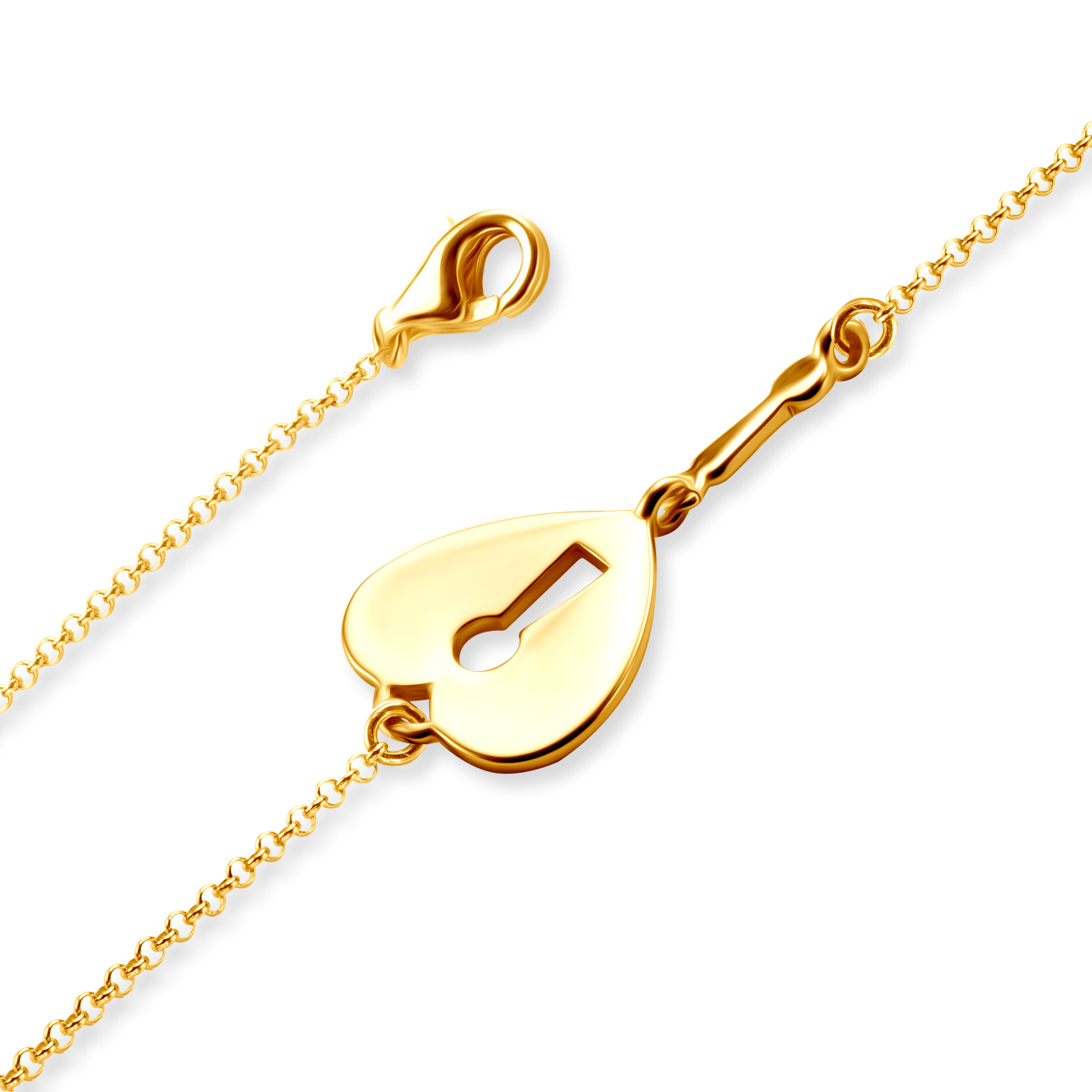 Naszyjnik serce Savicki: srebrny pozłacany - 3