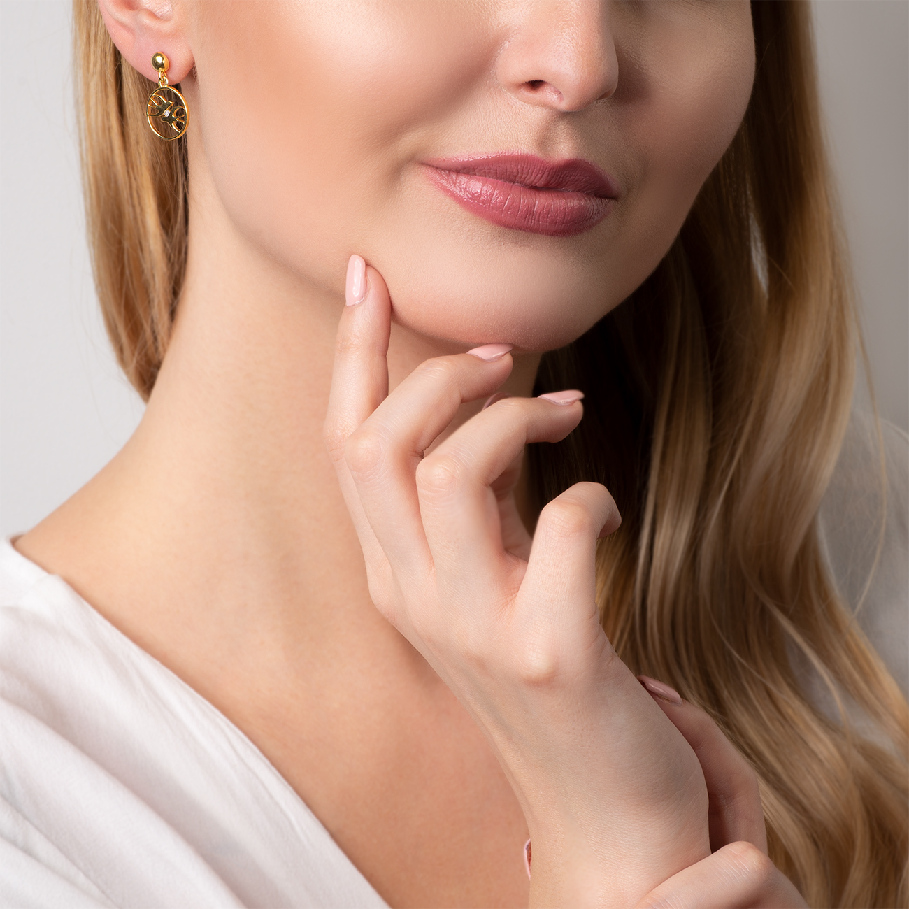 Ohrringe Schwalben Animals: Silber Vergoldet, Zirkonia - 6