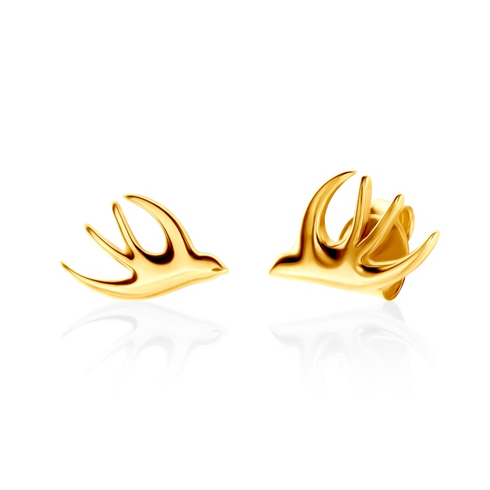 SAVICKI Swallow Earrings: gold-plated silver