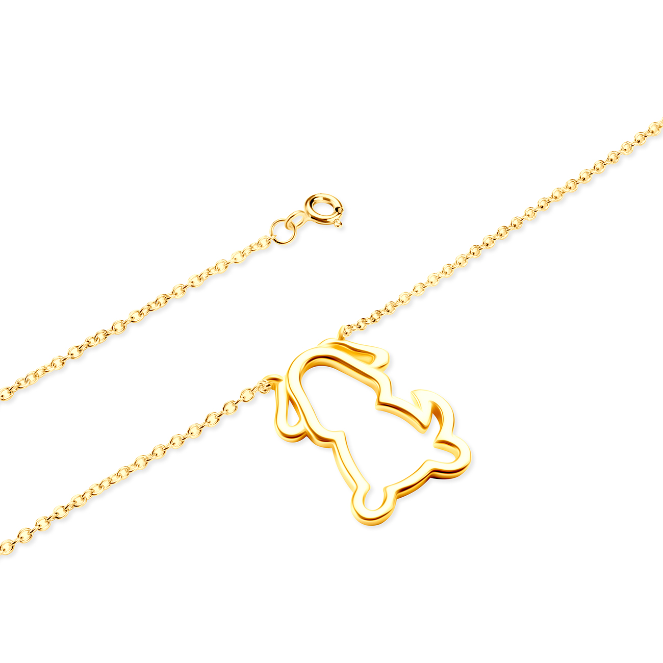 Naszyjnik celebrytka pies Animals: srebrny pozłacany - 3