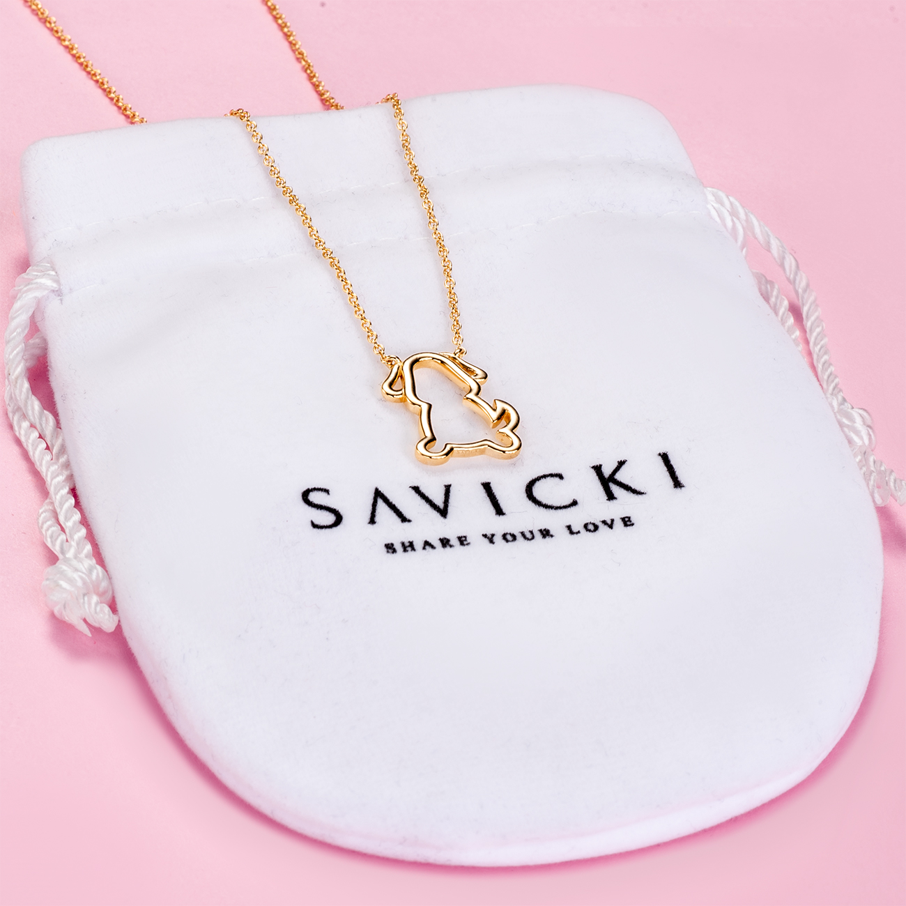 Naszyjnik celebrytka pies Animals: srebrny pozłacany - 5