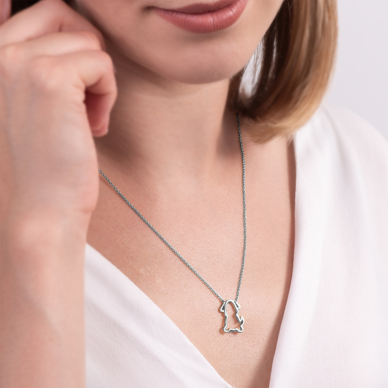 Naszyjnik celebrytka pies Animals: srebrny