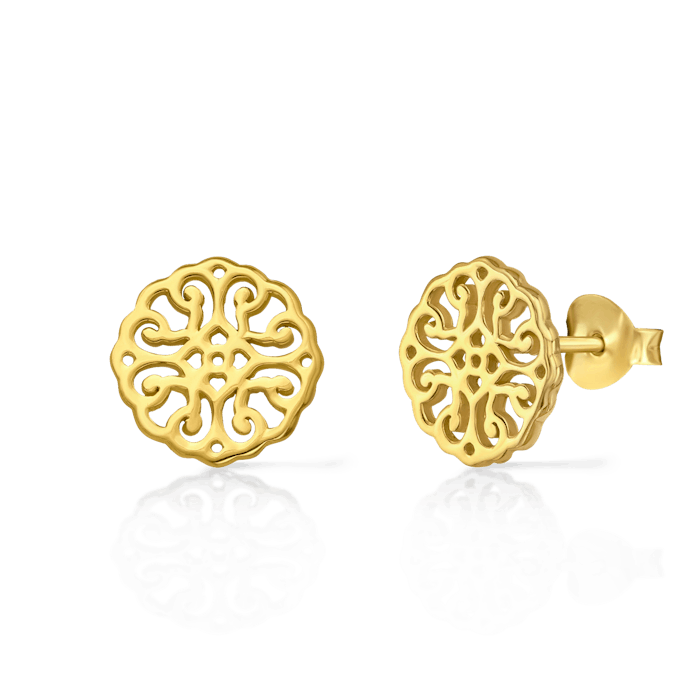 Náušnice SAVICKI: pozlacené stříbro