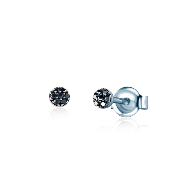 SAVICKI earrings: white gold, black diamonds