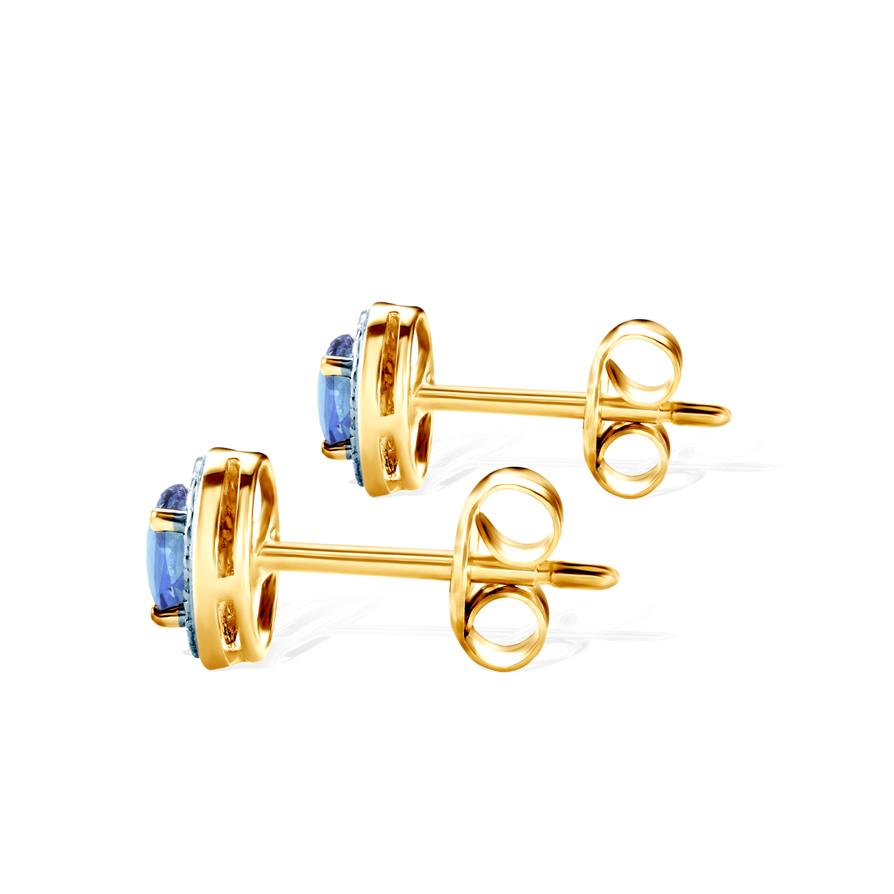 Ohrringe Savicki: Gold, Diamanten, Tansanite