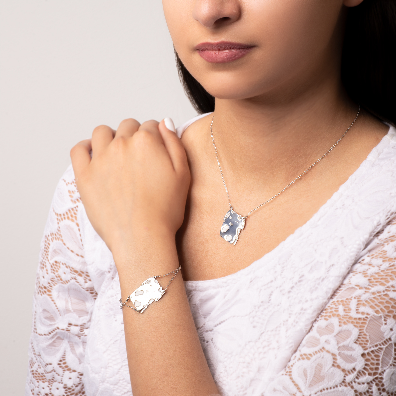 Naszyjnik celebrytka Savicki: srebrny - 6