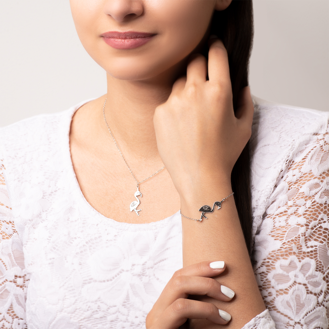 Bransoletka celebrytka flaming Savicki: srebrna - 6