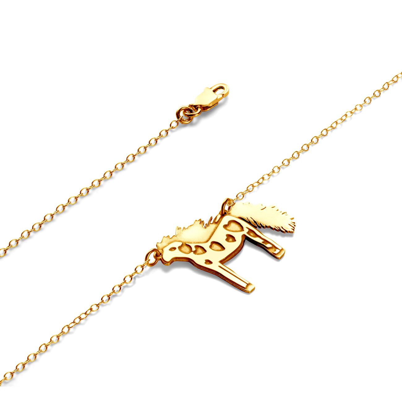 Bransoletka celebrytka koń Savicki: srebrna pozłacana - 3